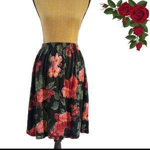 Vintage Orvis Floral Skirt L